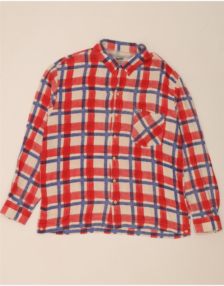 Chemise Homme Gas XL Rouge Carreaux Coton