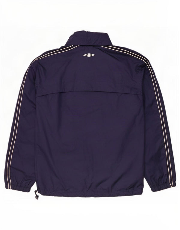 Umbro Veste de pluie à capuche pour homme UK 38/40 Bleu marine moyen Nylon