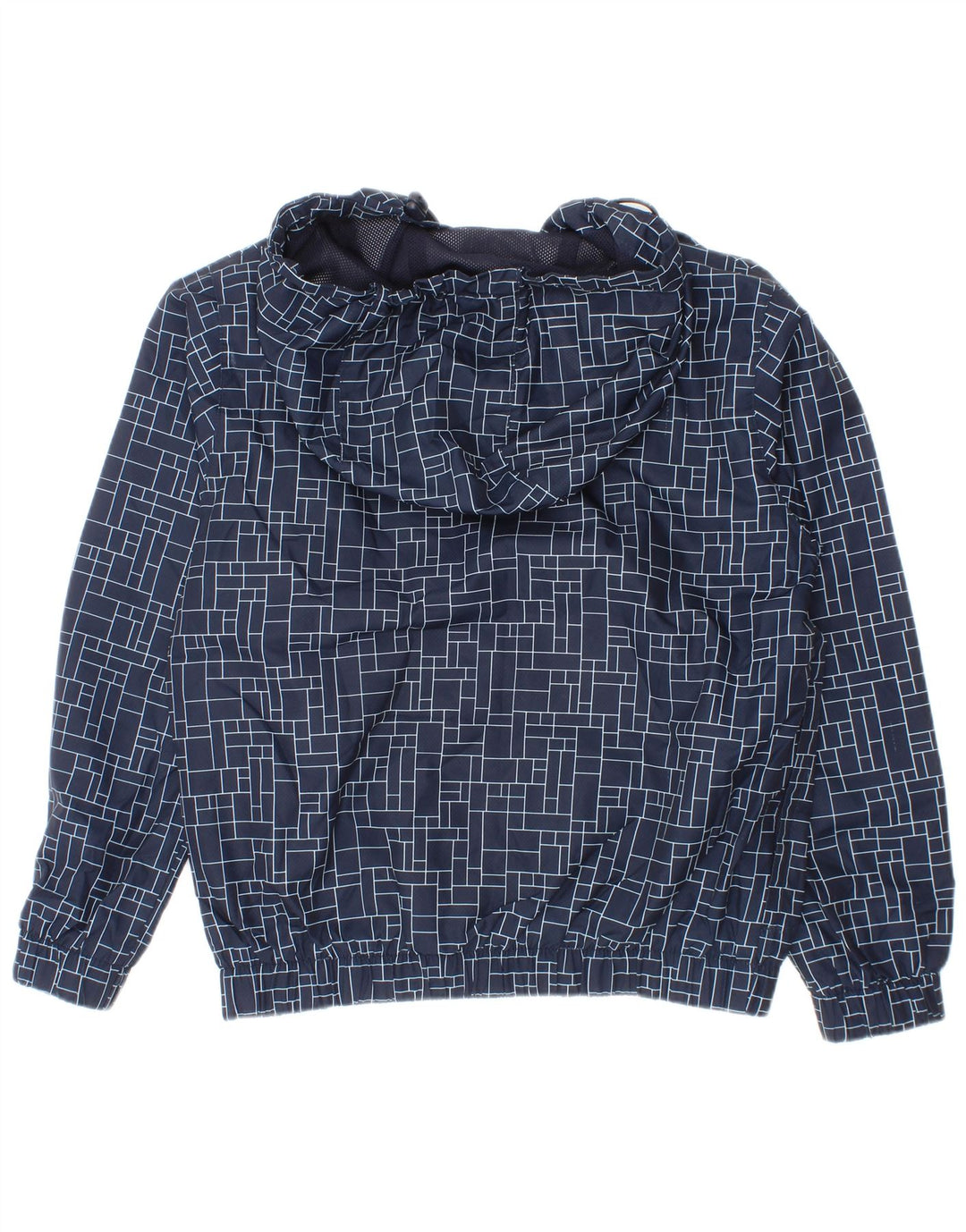 Lacoste Veste de pluie à capuche garçon 7-8 ans Bleu Géométrique Polyester