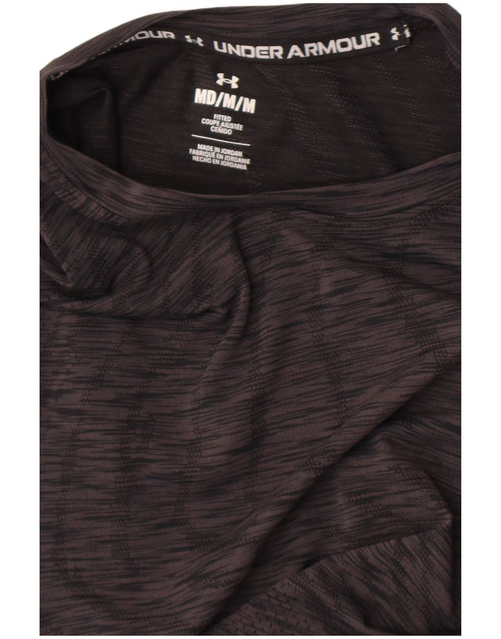 Under Armour T-Shirt Ajusté Homme Noir Moyen Moucheté