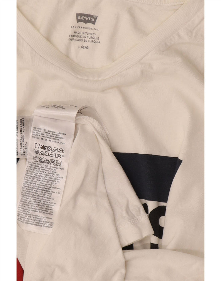 LEVI'S T-Shirt Graphique Homme Grand Blanc Coton