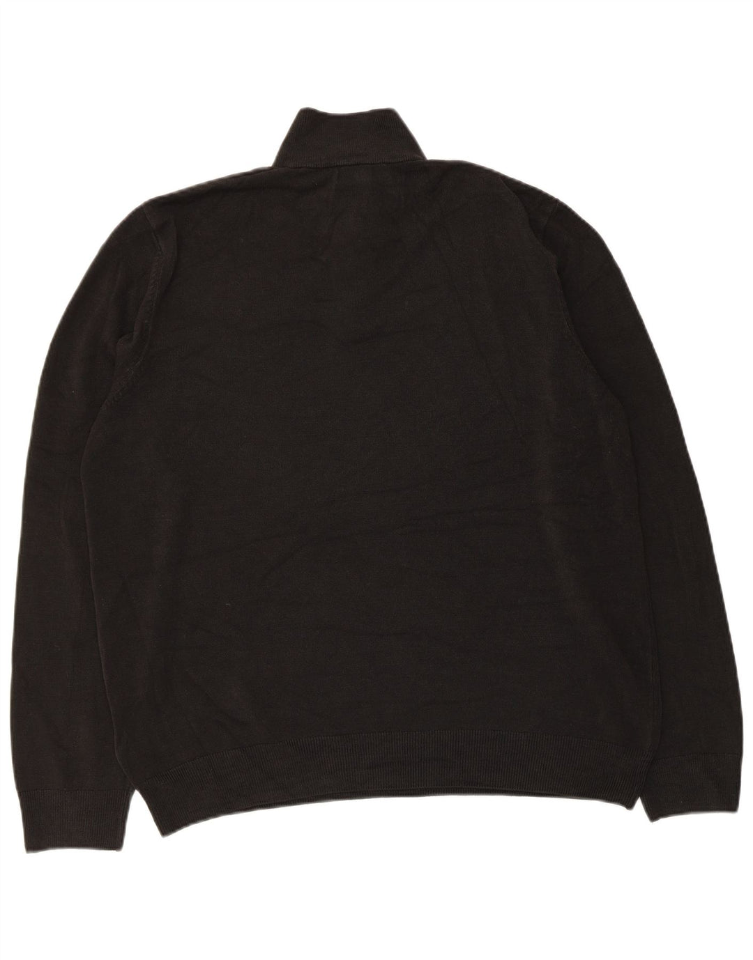 Marks & Spencer Pull col zippé pour homme XL Noir Acrylique