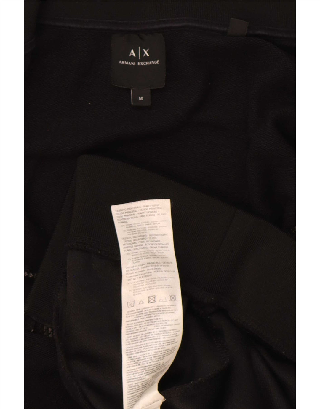 Armani Exchange Veste de Survêtement Graphique Homme Noir Moyen Coton