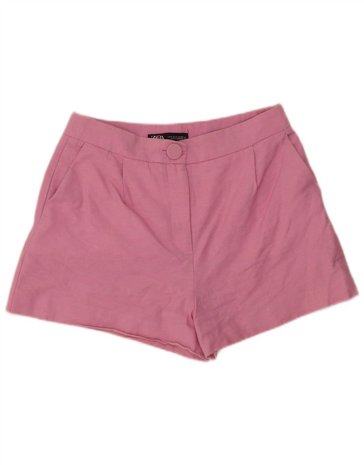 Zara Pantalon chaud taille haute pour femme Medium W28 Rose Coton