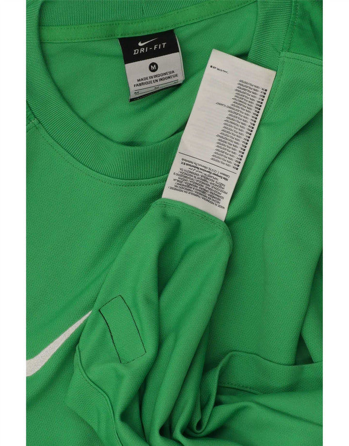 Nike Haut Dri Fit à manches longues pour homme en polyester color block vert moyen