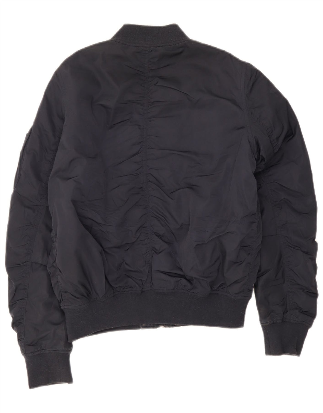 Topshop Veste Bomber Femme UK 12 Medium Bleu Marine Polyester