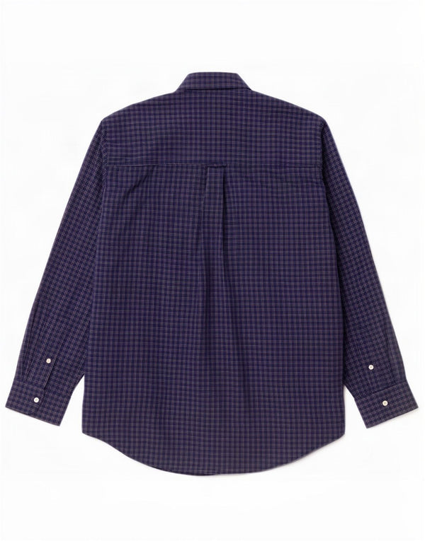 Chaps Chemise Homme Easy Care XL Bleu Marine à Carreaux Coton