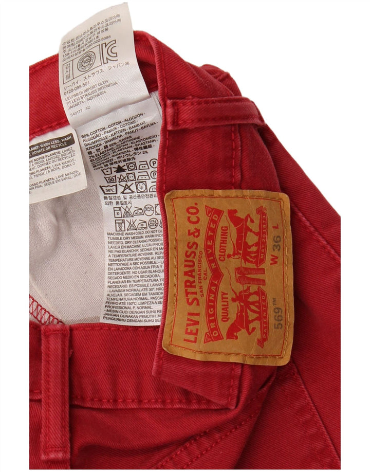 LEVI'S Short en Jean 569 Homme W36 Grand Rouge Coton