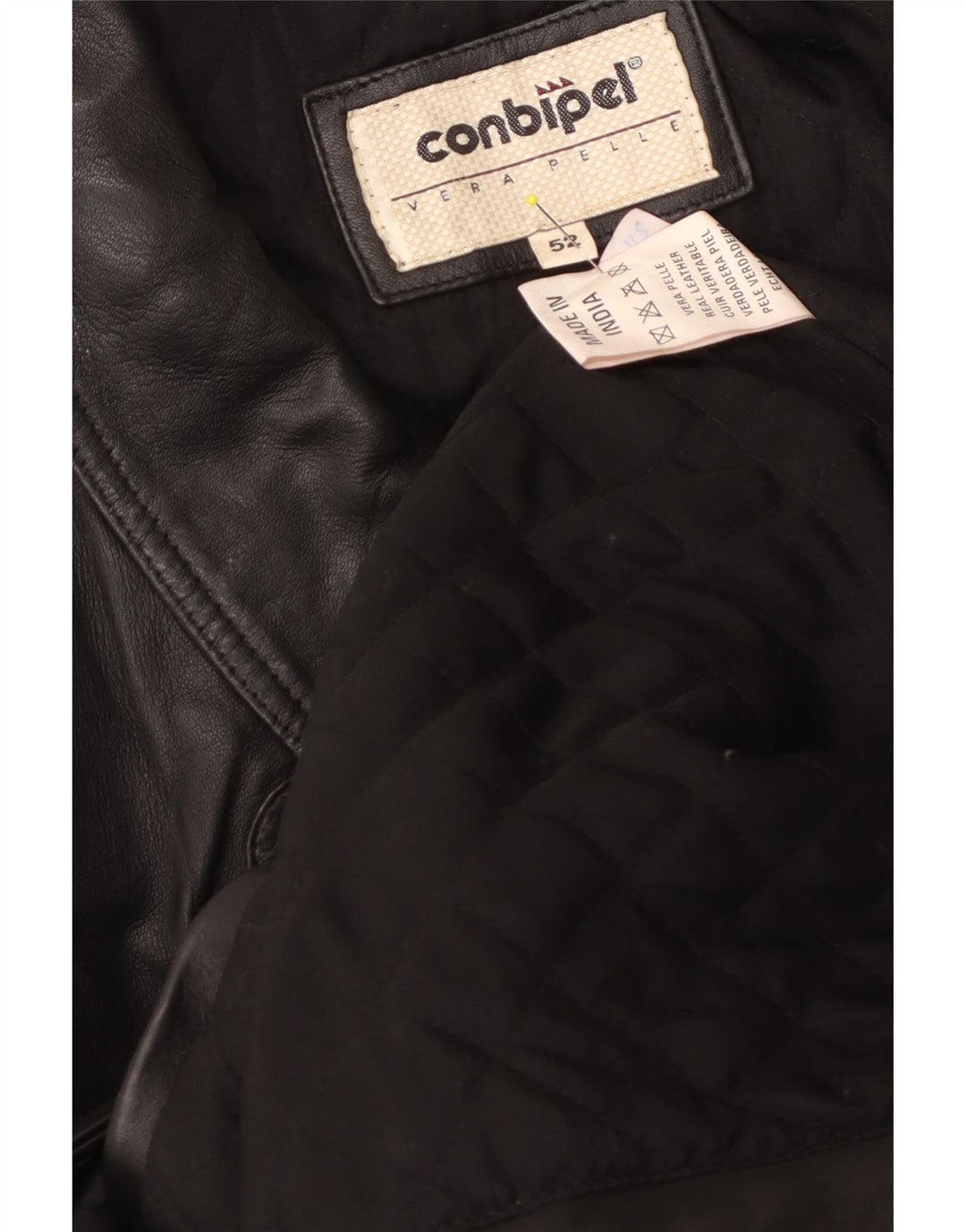 Conbipel Manteau en Cuir Homme IT 52 Grand Cuir Noir