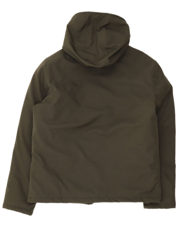 veste rembourrée à capuche vintage pour hommes UK 42 XL Polyester vert