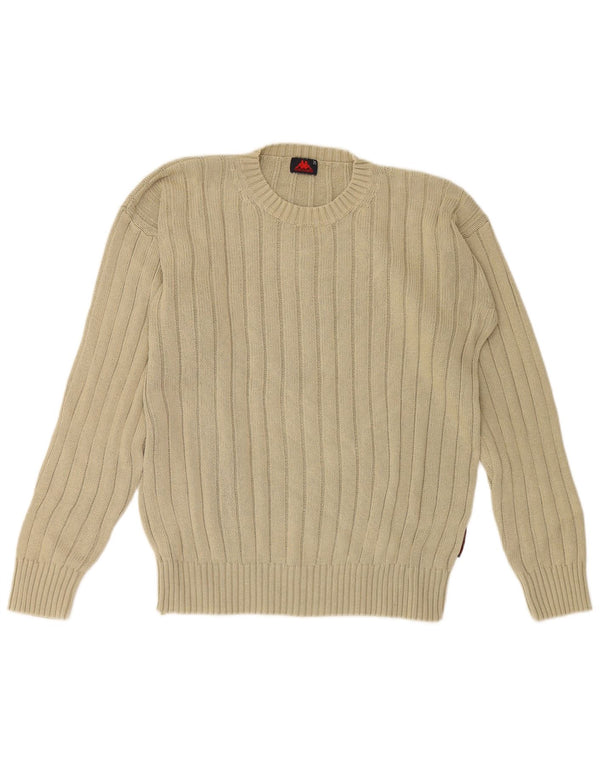 Kappa Pull Col Rond Homme Beige Moyen Coton