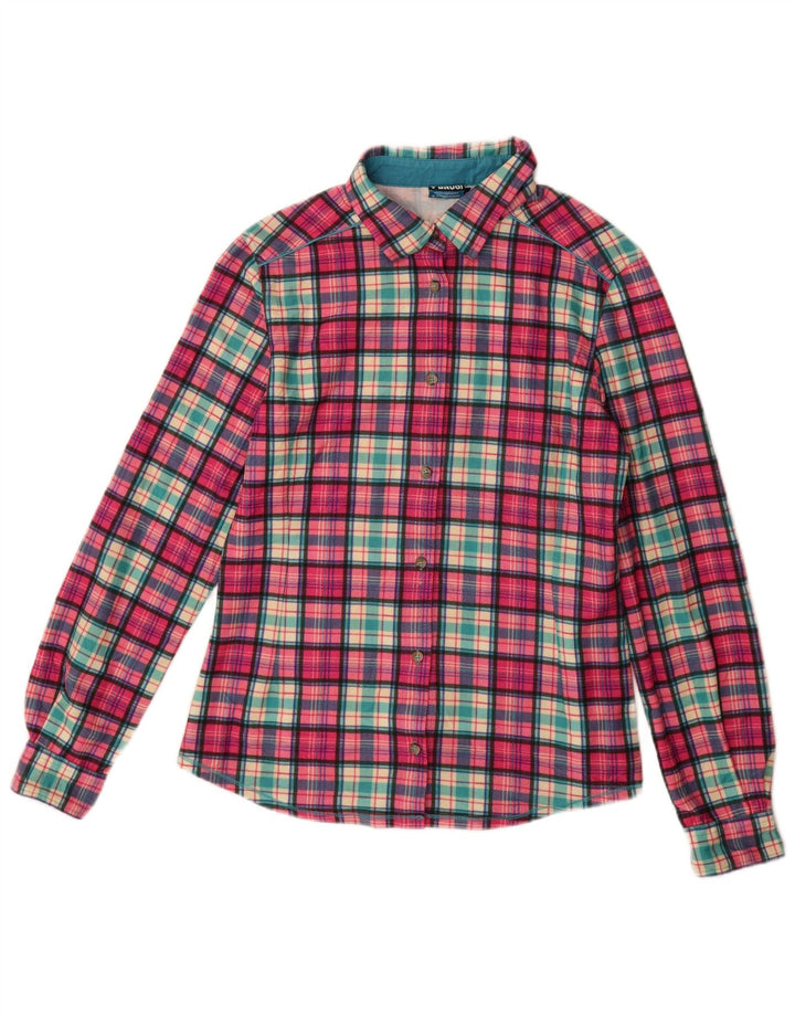 BRUGI Chemise en flanelle pour femme UK 14 Grand carreaux roses