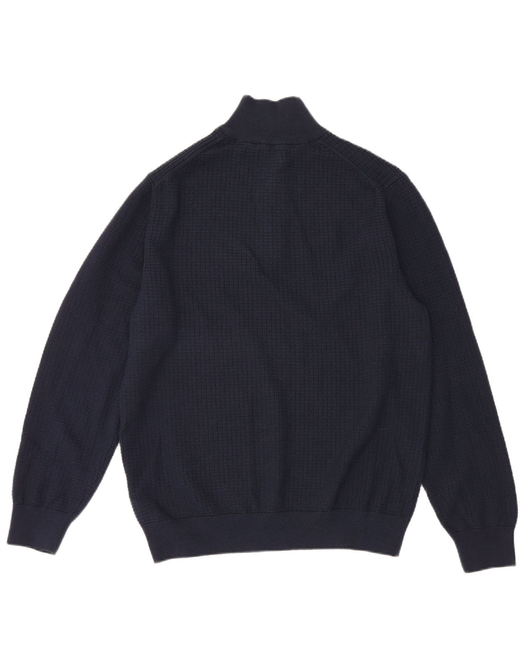 Gant Homme Pull Col Zippé Grand Bleu Marine Coton