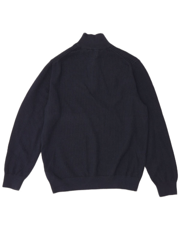 Gant Homme Pull Col Zippé Grand Bleu Marine Coton
