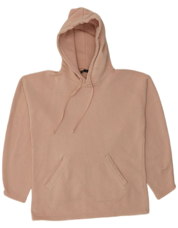Zara Pull à capuche surdimensionné pour femme UK 10 Petit Rose
