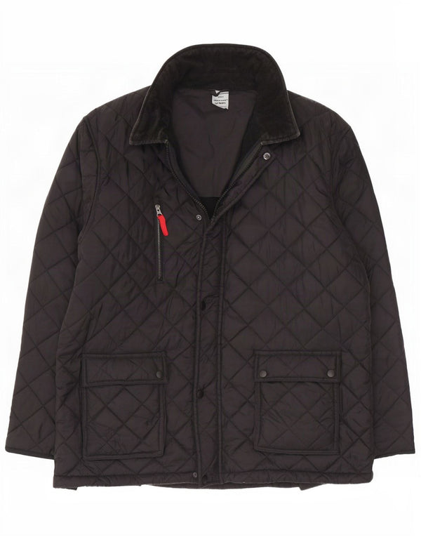 Veste matelassée homme vintage UK 42 XL Nylon Noir