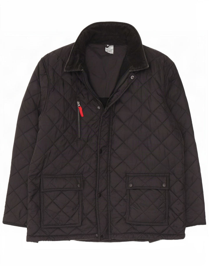 Veste matelassée homme vintage UK 42 XL Nylon Noir