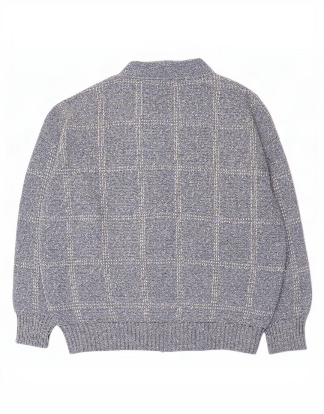 Rodes Cardigan Pull XL Bleu Carreaux Acrylique Homme