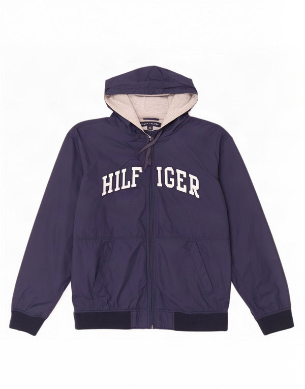 Tommy Hilfiger Veste de survêtement à capuche graphique pour hommes, grande taille, bleu marine