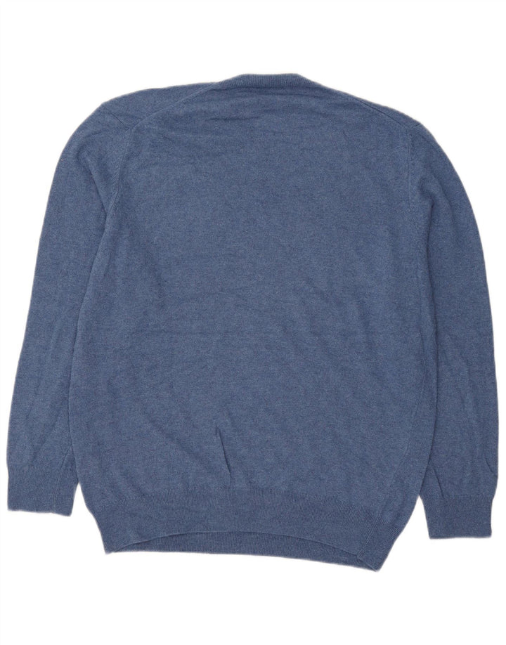 Zara Pull ras du cou pour homme, grand, bleu, polyamide