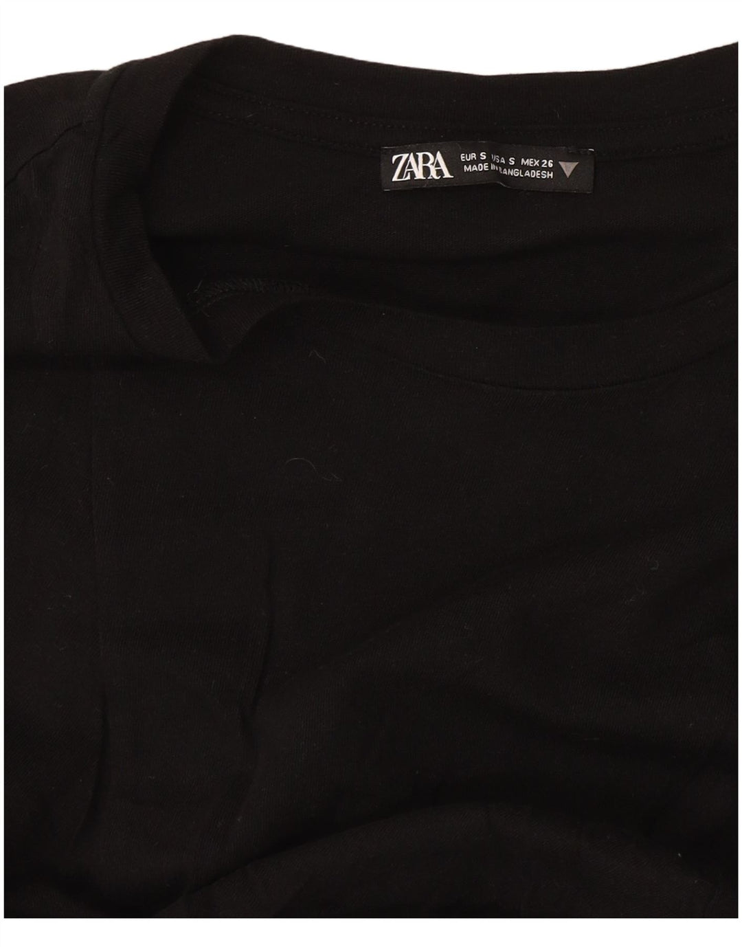Zara T-shirt surdimensionné pour femme UK 10 Small Noir