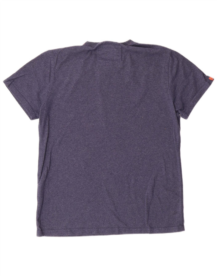 Superdry Femme Graphic T-Shirt Top XL Bleu Marine Coton