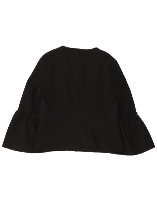 Zara Cardigan à manches longues pour femme UK 12 Noir moyen