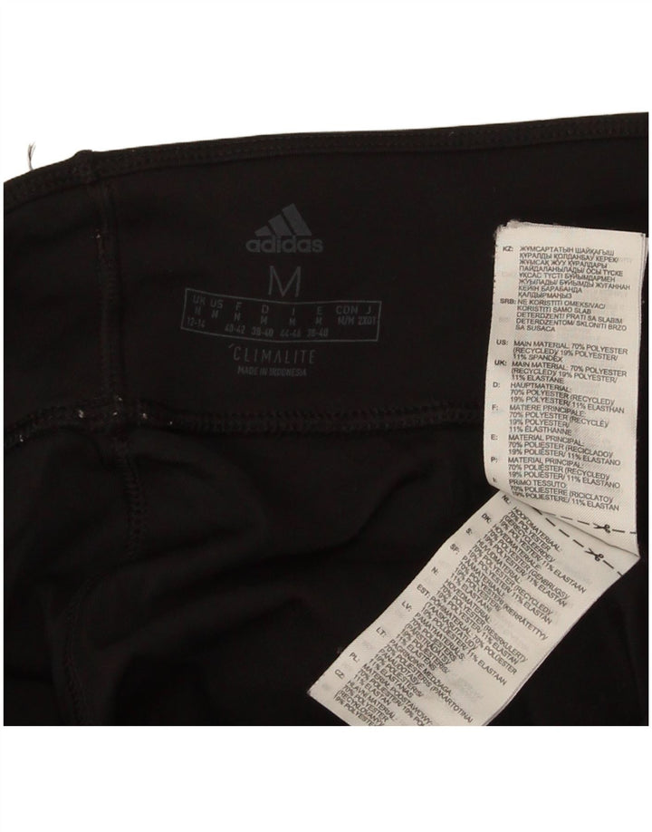 Adidas Femmes Climalite Capri Leggings UK 12/14 Moyen Noir Polyester