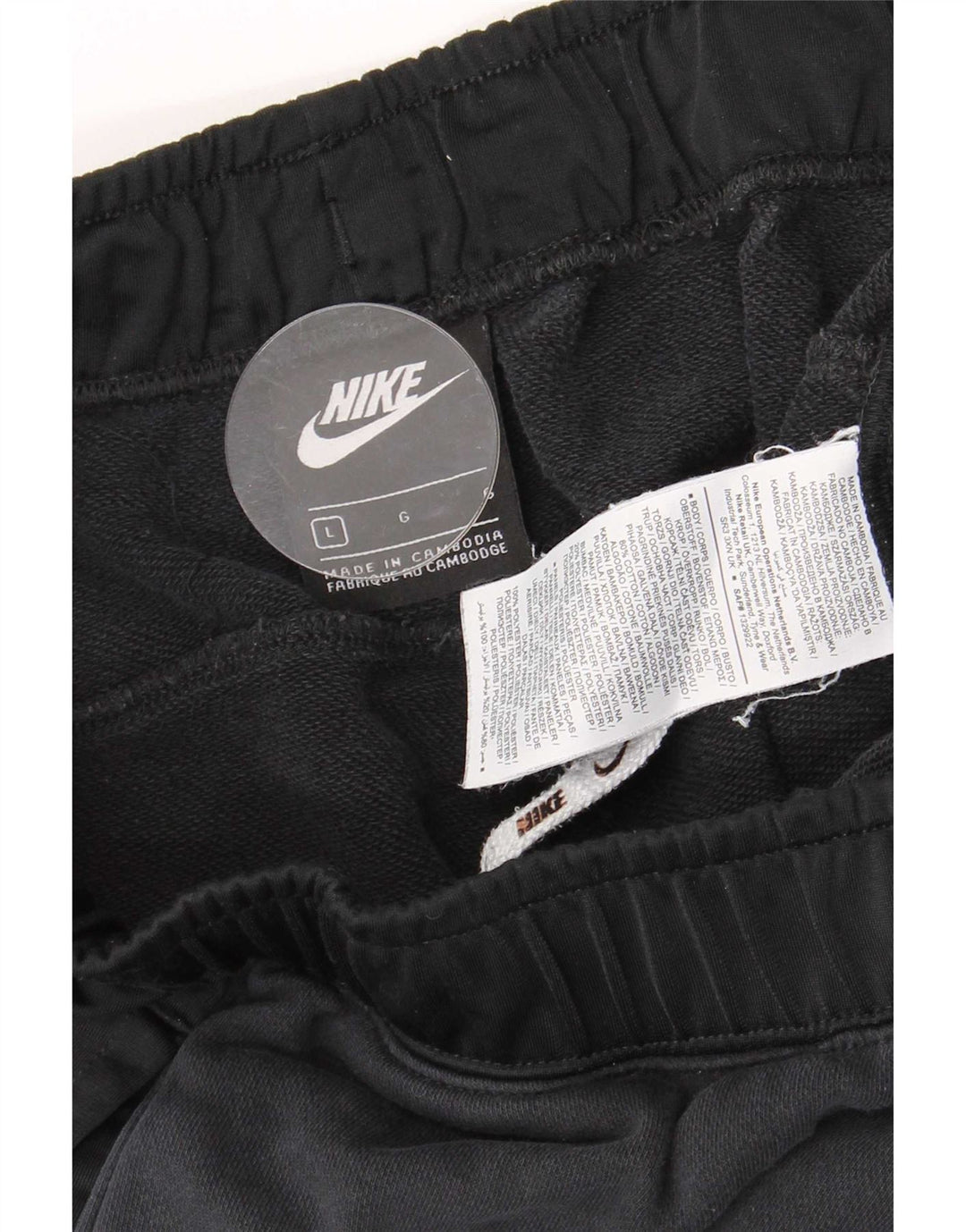 Nike Short de sport pour homme en coton color block Noir Taille L