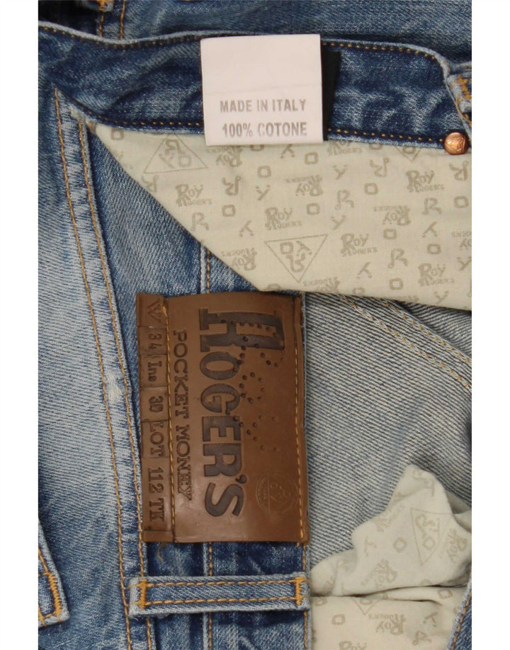 Roy Rogers Jean droit vieilli pour homme W34 L36 en coton bleu