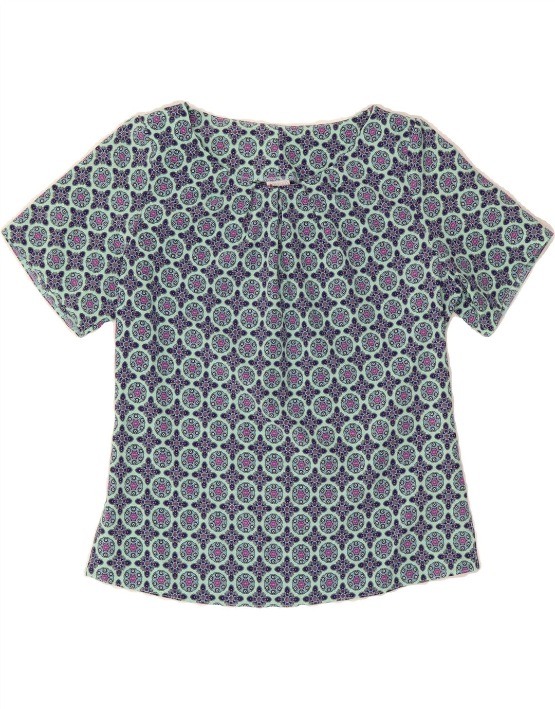 VINTAGE Womens Blouse Top IT 40 Small Blue Paisley Polyester Vintage Vintage and Second-Hand Vintage from Messina Hembry 