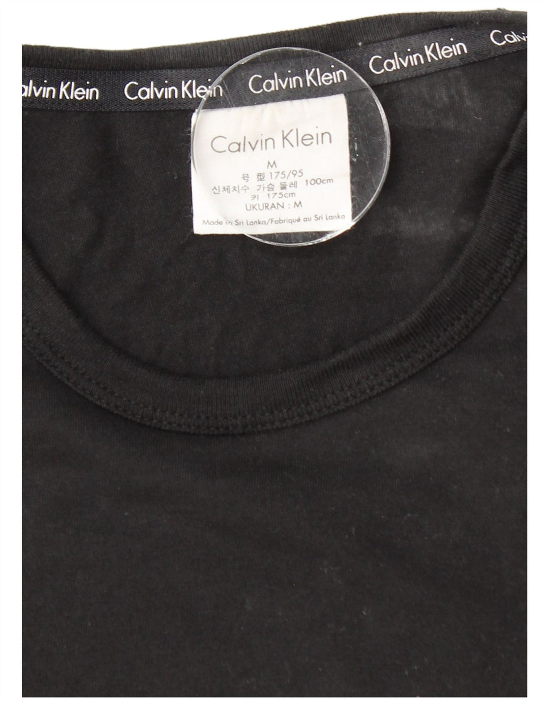 CALVIN KLEIN T-Shirt Graphique Homme Noir Moyen Coton