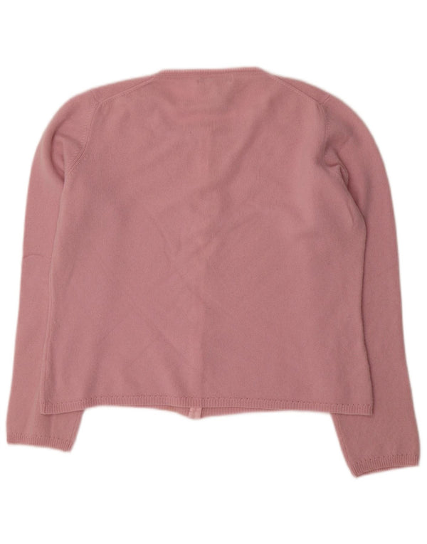 L.K. Bennett Cardigan Femme Pull UK 16 Grand Cachemire Rose