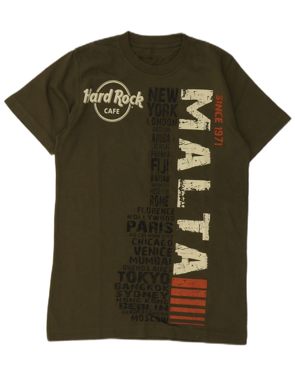 Hard Rock Cafe Malte Graphic T-Shirt Homme Kaki Moyen Coton