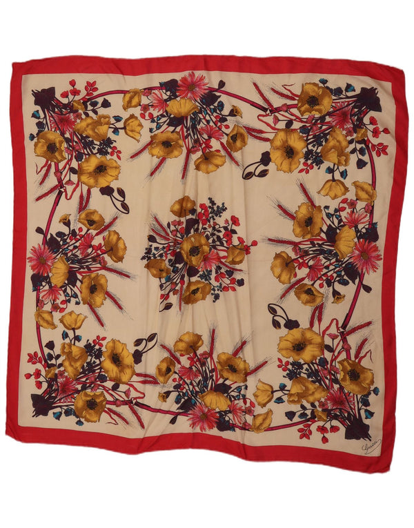 Gucci Écharpe carrée graphique pour femme Taille unique Multicolore Floral Designer
