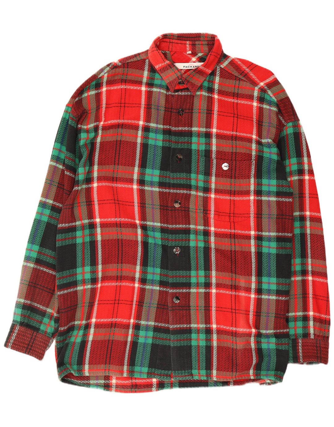 Packard Chemise en flanelle pour homme Grand coton à carreaux rouge