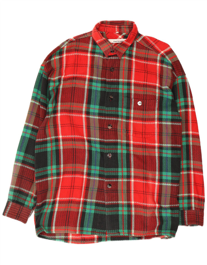Packard Chemise en flanelle pour homme Grand coton à carreaux rouge