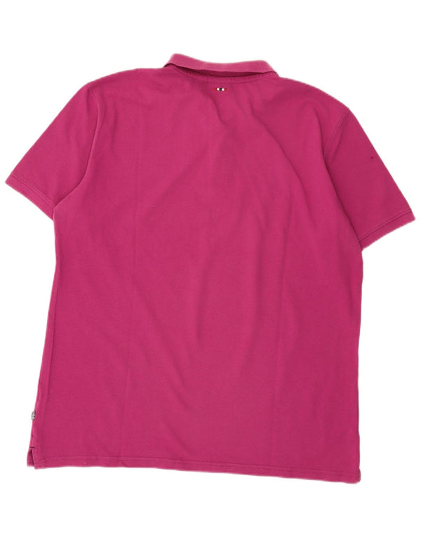 Napapijri Polo Homme XL Rose Coton