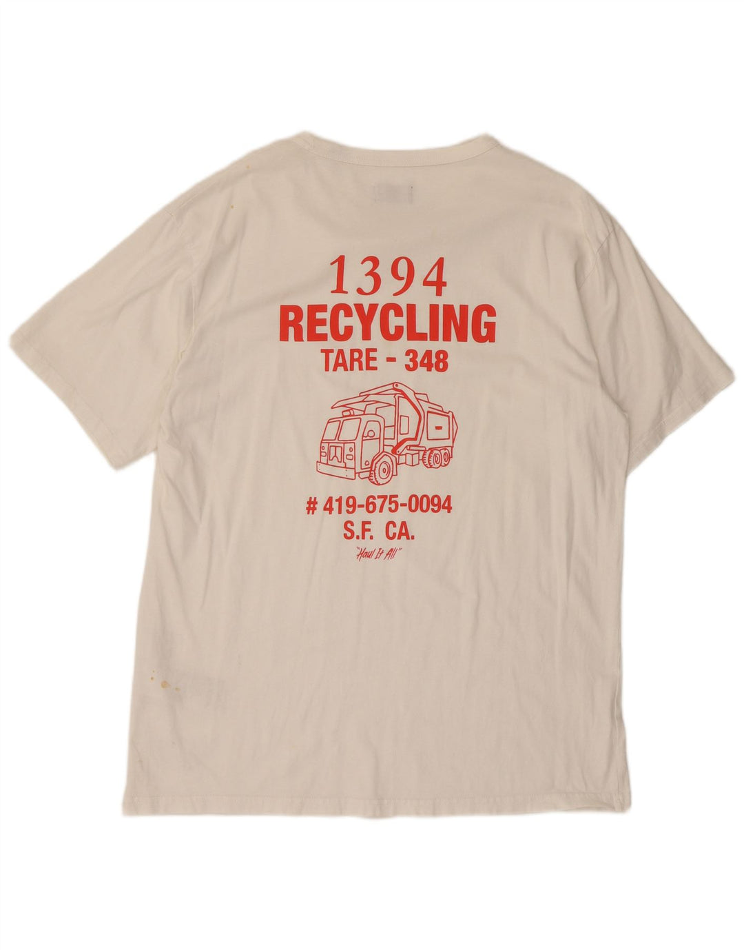 Levi's T-Shirt Graphique Top XL Homme Blanc Coton