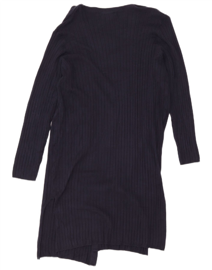 Marks & Spencer Pull cardigan long pour femme UK 12 Bleu marine moyen