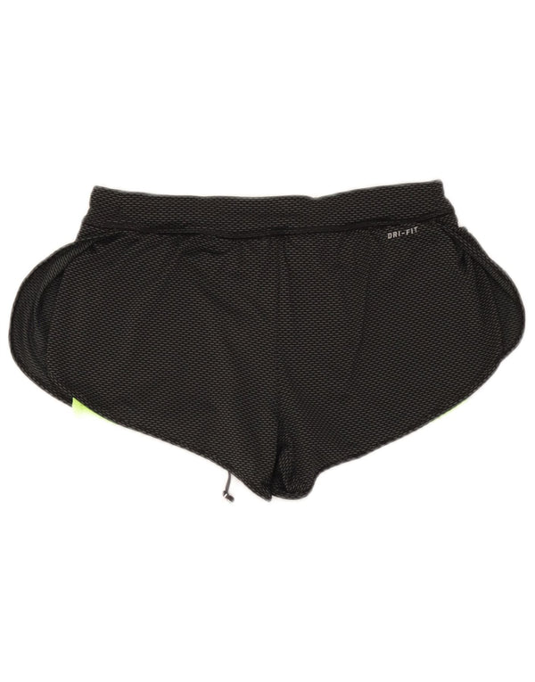 Nike Short de sport Dri Fit pour femme UK 8 Small Noir Polyester