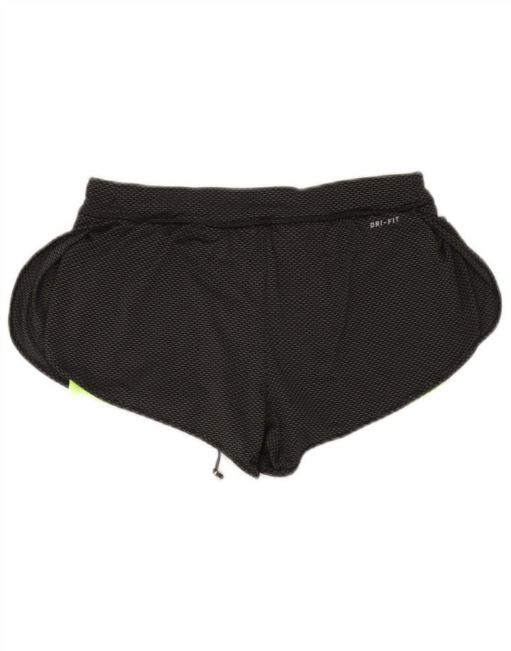 Nike Short de sport Dri Fit pour femme UK 8 Small Noir Polyester