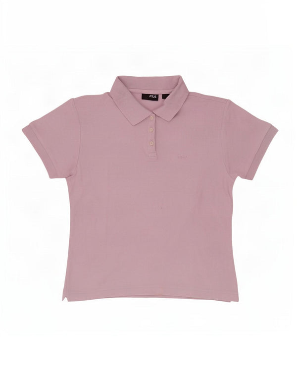 Fila Polo Femme UK 16 Large Rose Coton