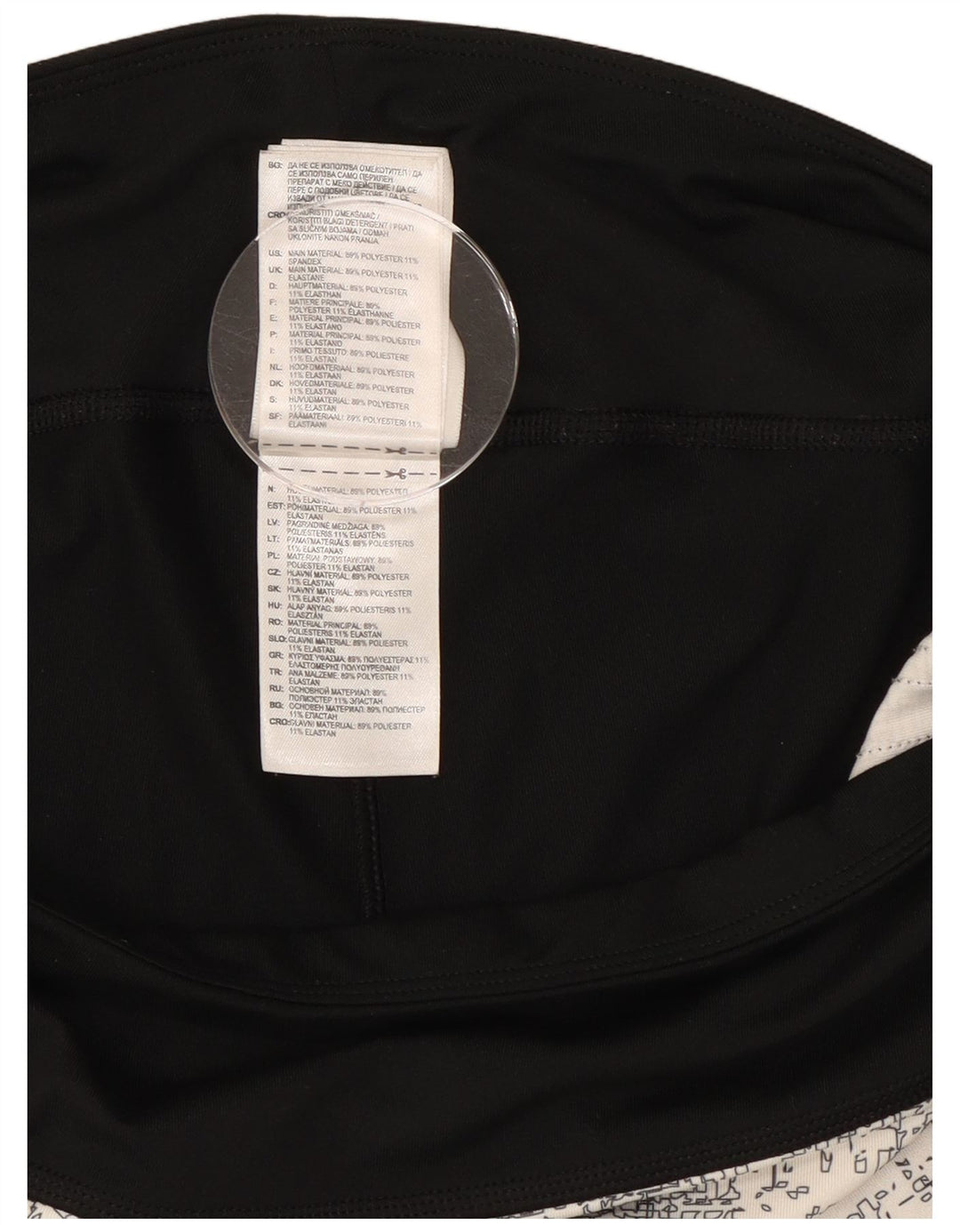 Adidas Climalite Leggings UK 14 Large Noir Colorblock Polyester