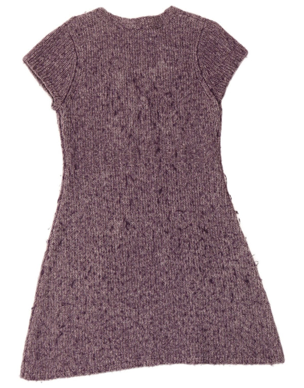 Robe pull à manches courtes White Stuff pour femme UK 44 Violet moyen moucheté