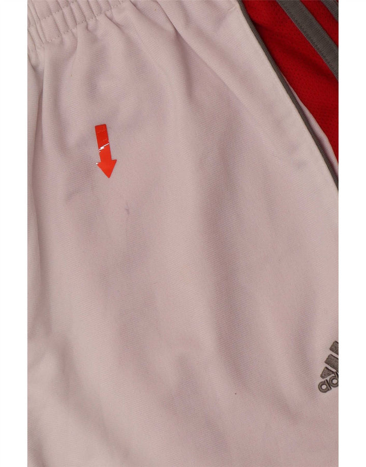 Adidas Pantalon de survêtement pour femme UK 8 Small Blanc Colorblock Polyester