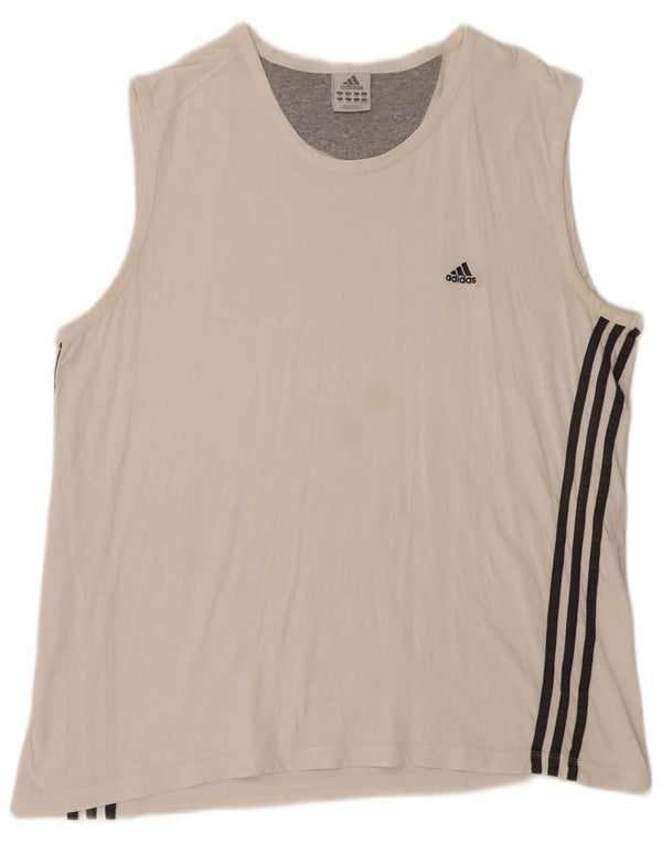 Adidas Débardeur pour homme 2XL Blanc