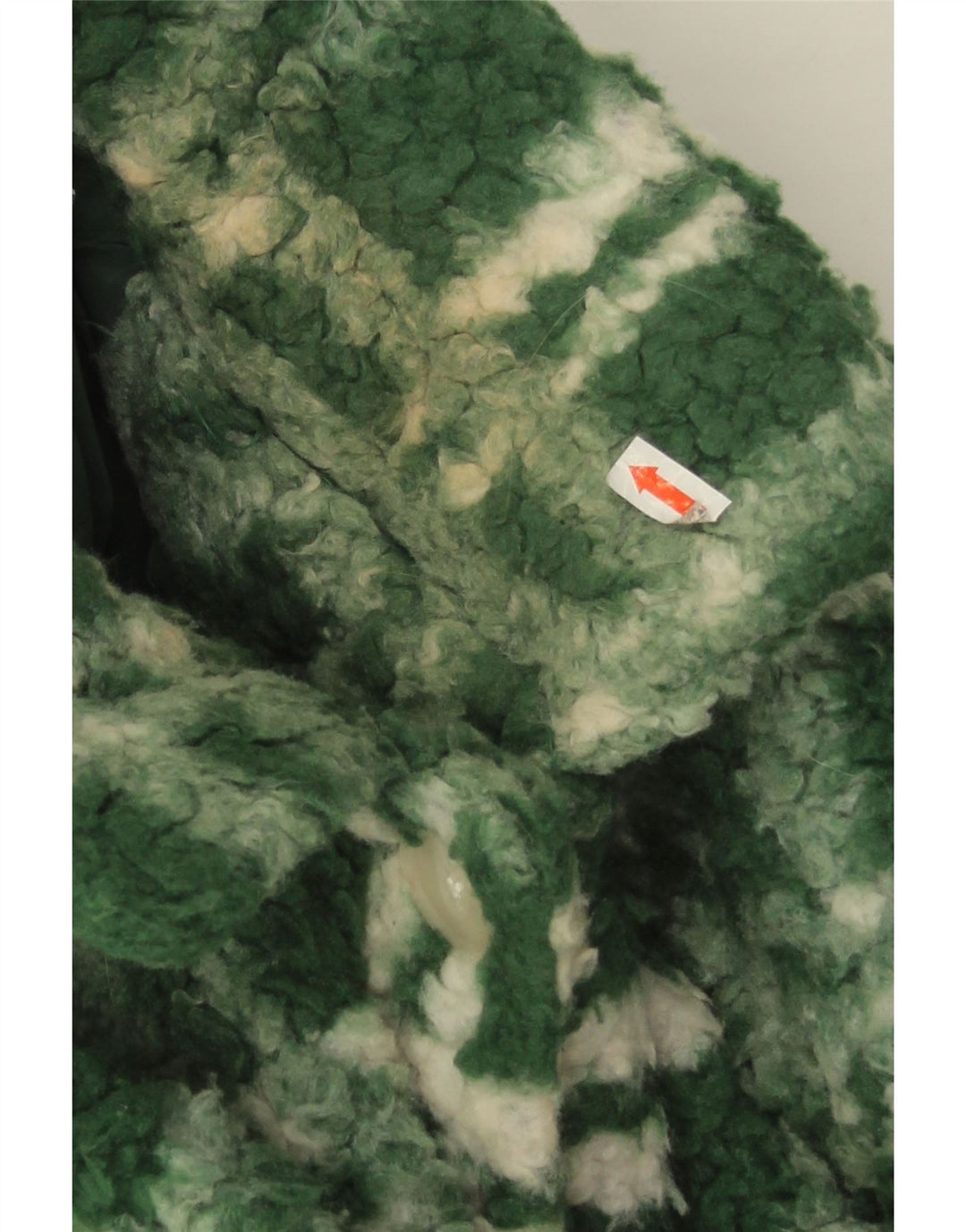 Zara Veste polaire surdimensionnée pour femme UK 14 Grand carreaux verts en polyester