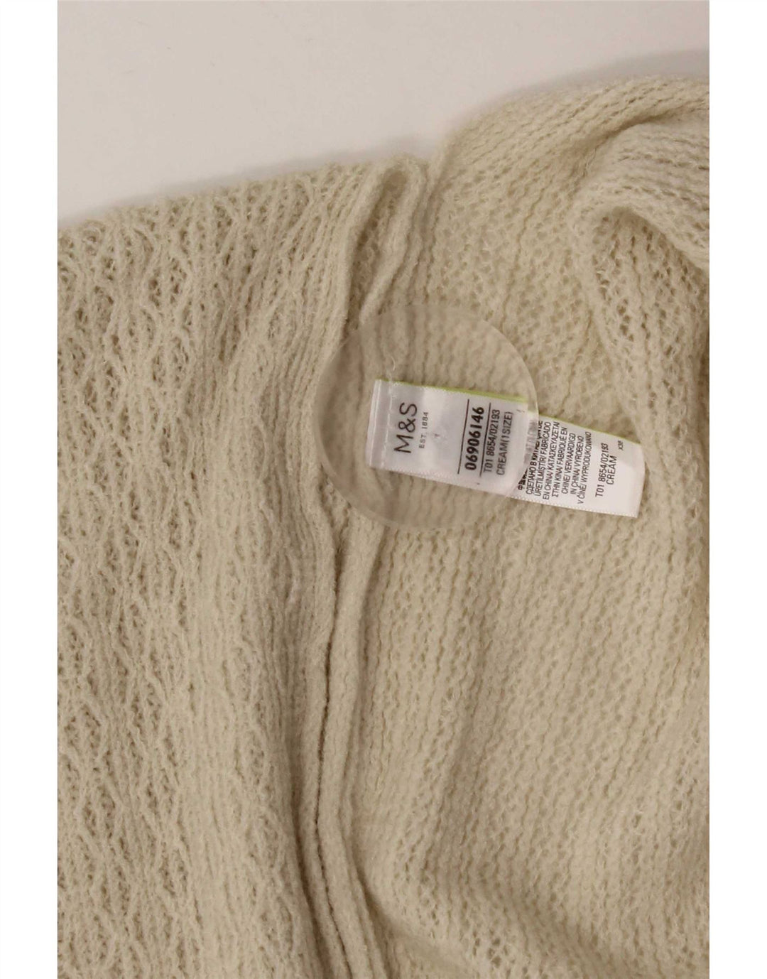 Marks & Spencer Poncho Cardigan Pull Taille Unique Acrylique Blanc cassé pour Femme