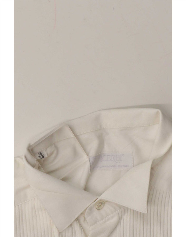 Acerbi Chemise formelle pour homme Taille 38 15 Blanc moyen